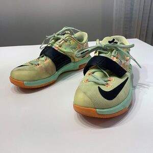 Nike KD 7 Easter Green Youth Lace‎ Up Low Top Camouflage Sneakers US Size 5.5Y